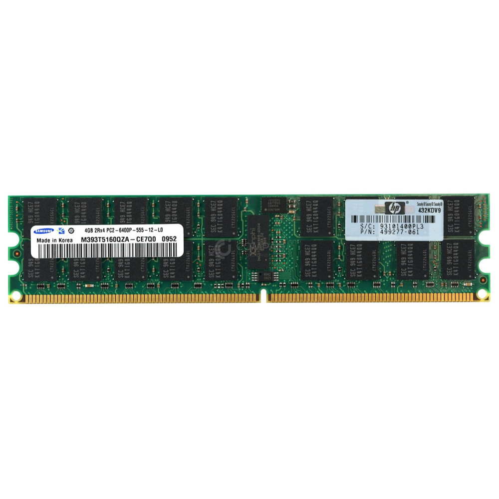499277-061 HP DDR2 4GB 2RX4 PC2-6400 800MHZ CAS 6-6-6